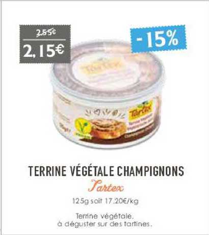 Terrine Végétale Champignons Tartex