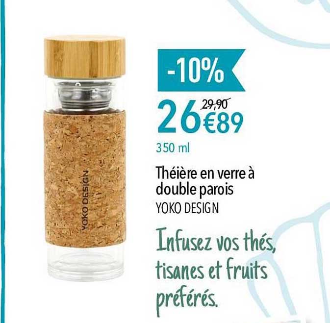 Théière En Verre à Double Parois Yoko Design