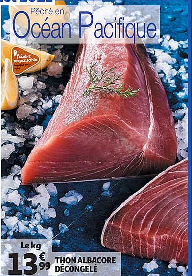 thon albacore décongelé