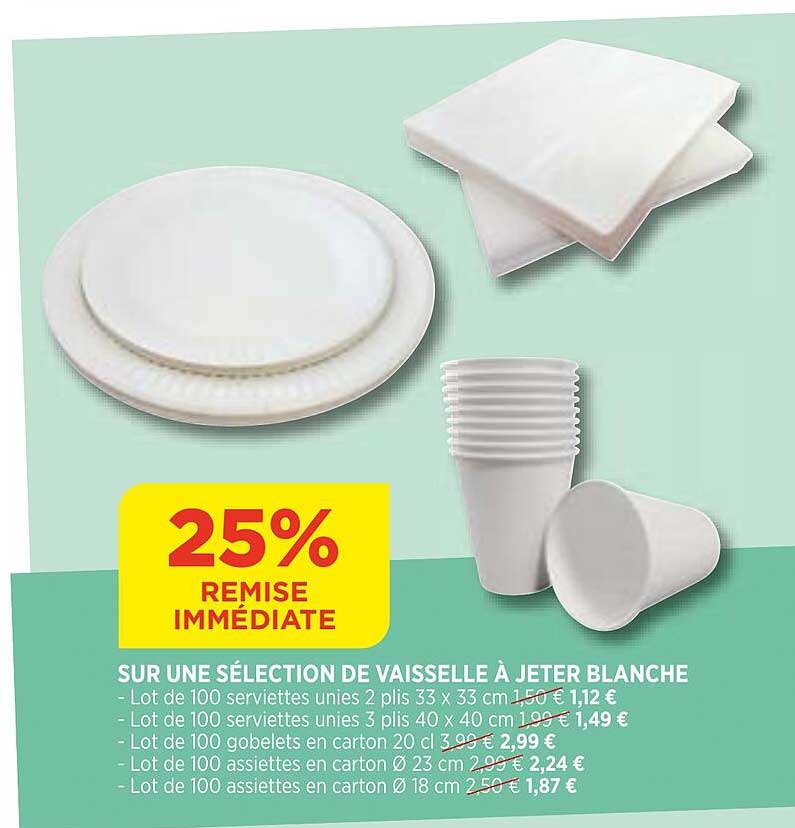 vaisselle à jeter blanche