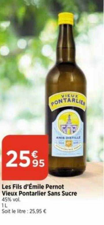 les fils d'émile pernot vieux pontarlier sans sucre
