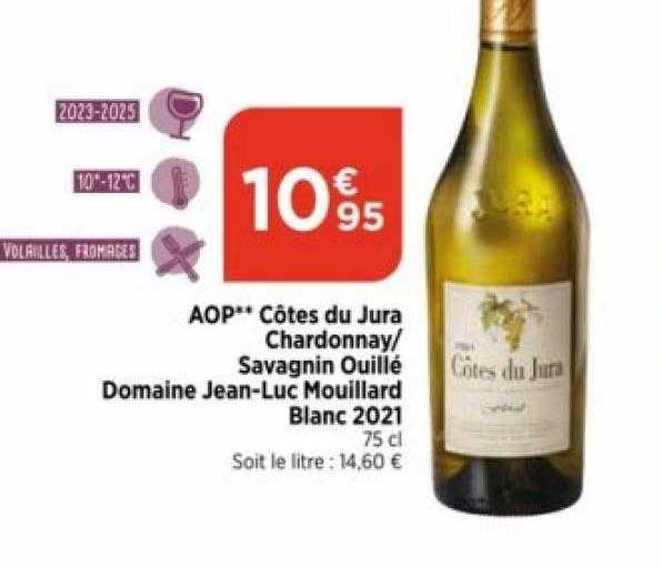 aop côtes du jura chardonnay/savagnin ouillé domaine jean-luc mouillard blanc 2021