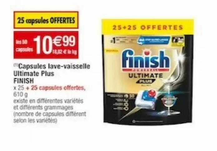 capsules lave-vaisselle ultimate plus finish