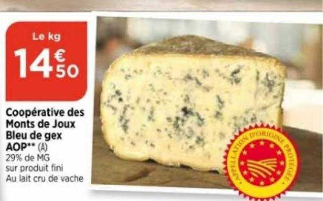 coopérative des monts de joux bleu de gex aop