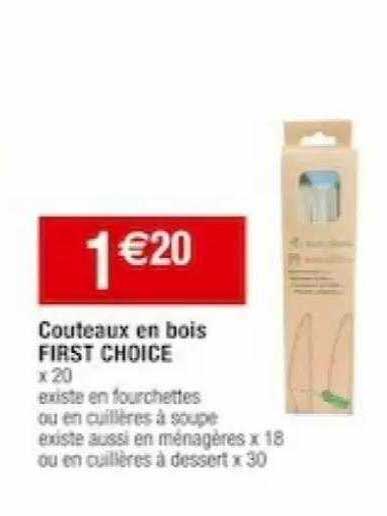 couteaux en bois first choice