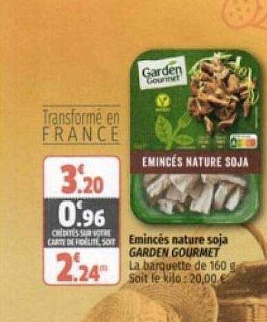 émincés Nature Soja Garden Gourmet