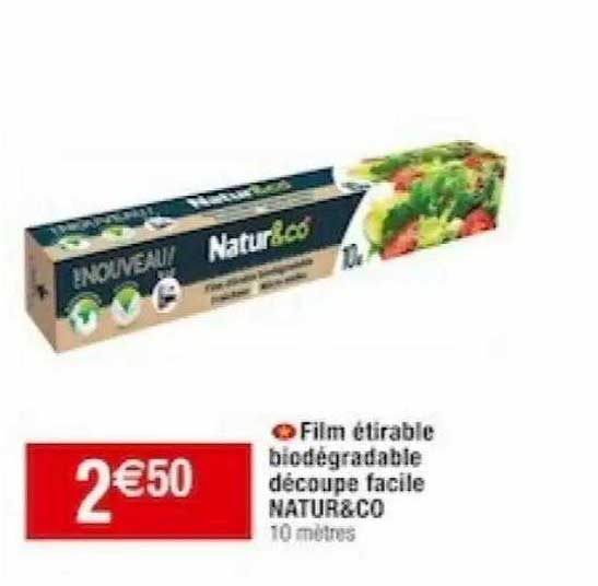 Film étirable Biodégradable Découpe Facile Natur & Co