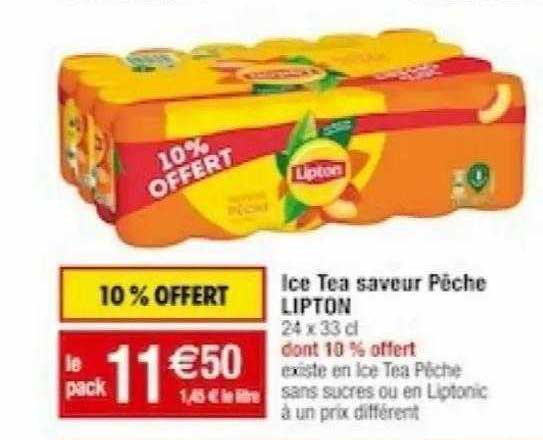 Ice Tea Saveur Pêche Lipton