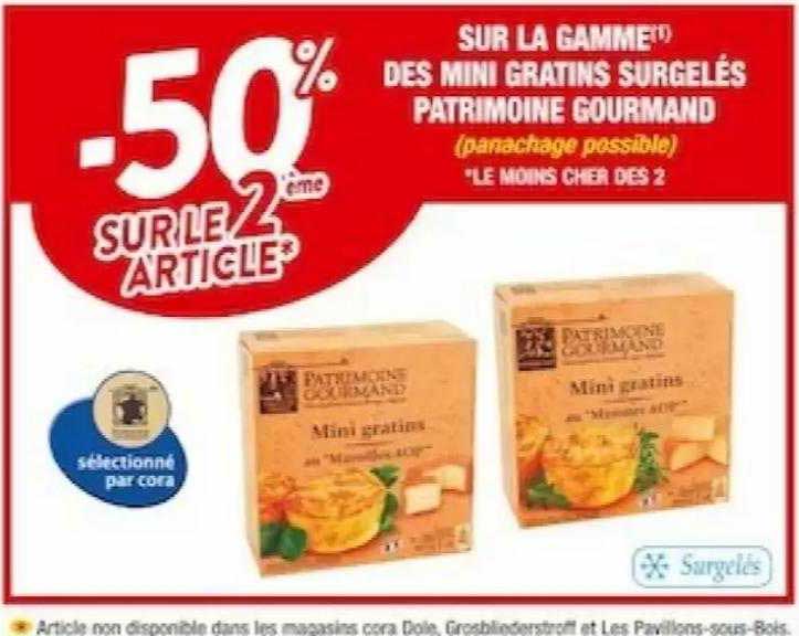 la gamme des mini gratins surgelés patrimoine gourmand