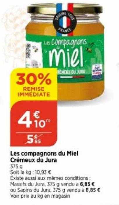 les compagnons du miel crémeux du jura