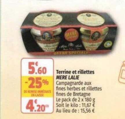 terrine et rillettes mère lalie