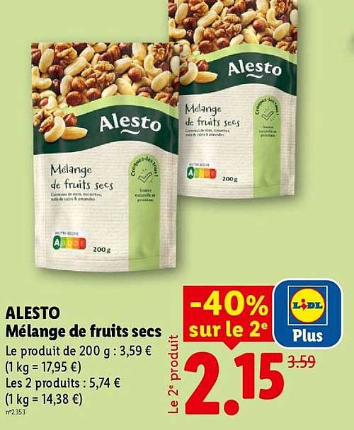 Alesto Mélange de fruits secs