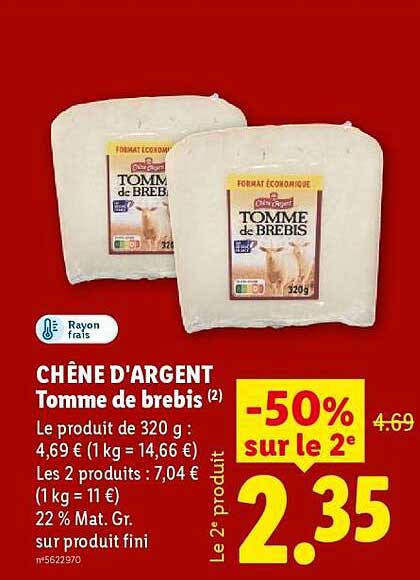 CHÊNE D'ARGENT Tomme de brebis