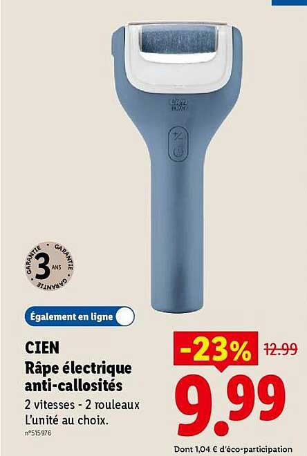 CIEN Râpe électrique anti-callosités