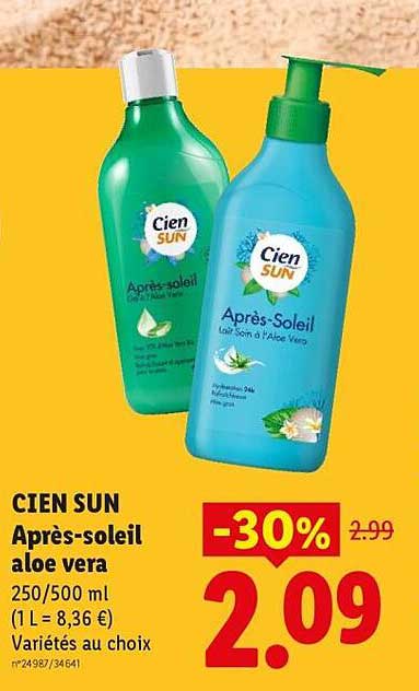 CIEN SUN Après-soleil aloe vera