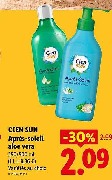CIEN SUN Après-soleil aloe vera