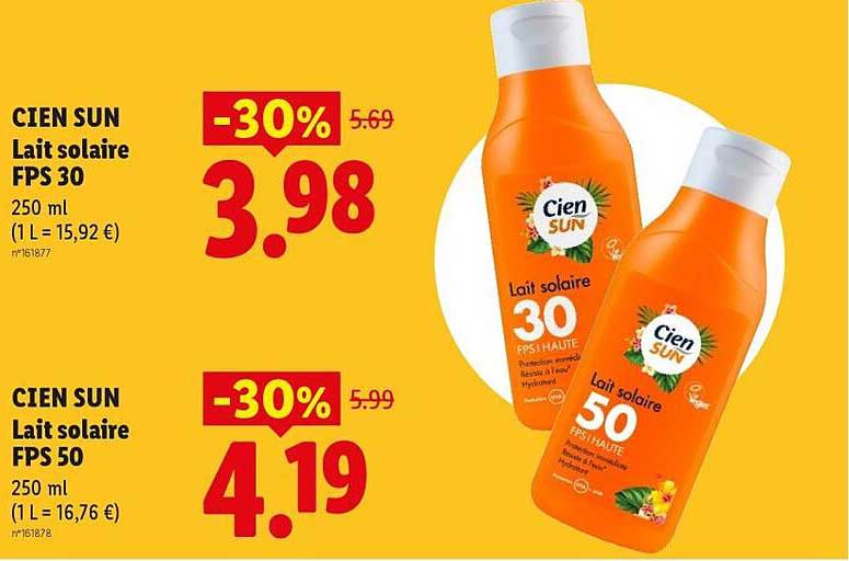 Cien Sun Lait solaire