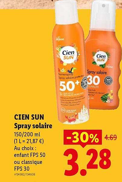 CIEN SUN Spray solaire