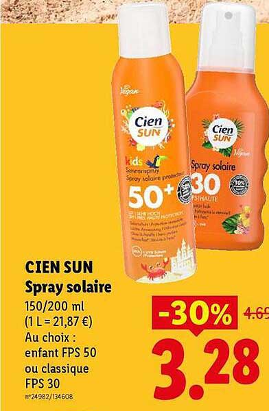CIEN SUN Spray solaire