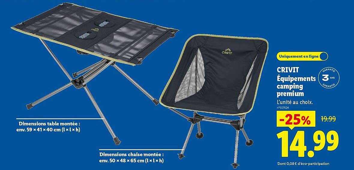 CRIVIT Équipements camping premium