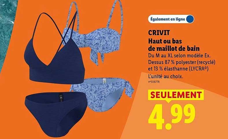 CRIVIT Haut ou bas de maillot de bain