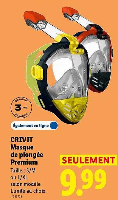 CRIVIT Masque de plongée Premium
