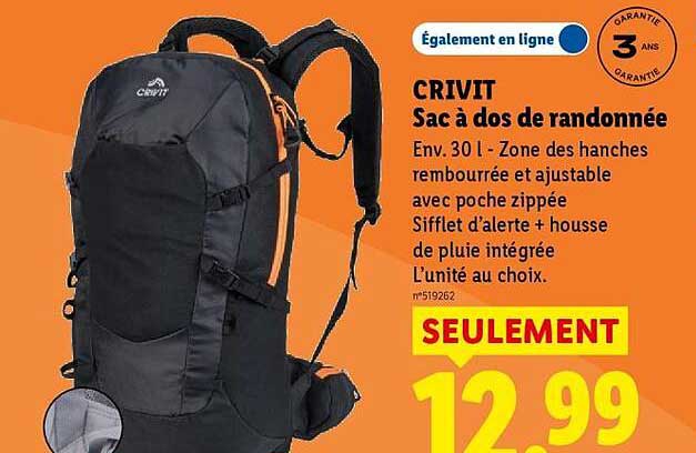 CRIVIT Sac à dos de randonnée