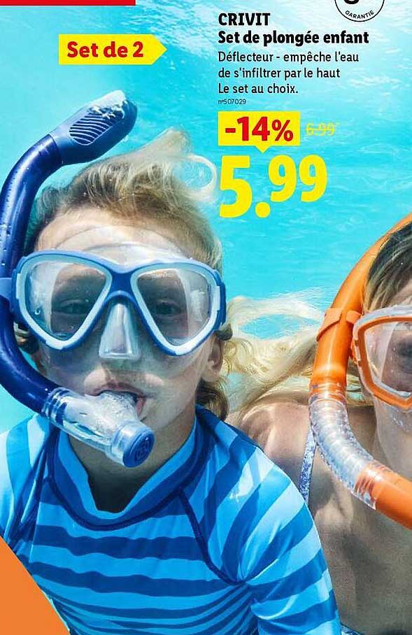 CRIVIT Set de plongée enfant