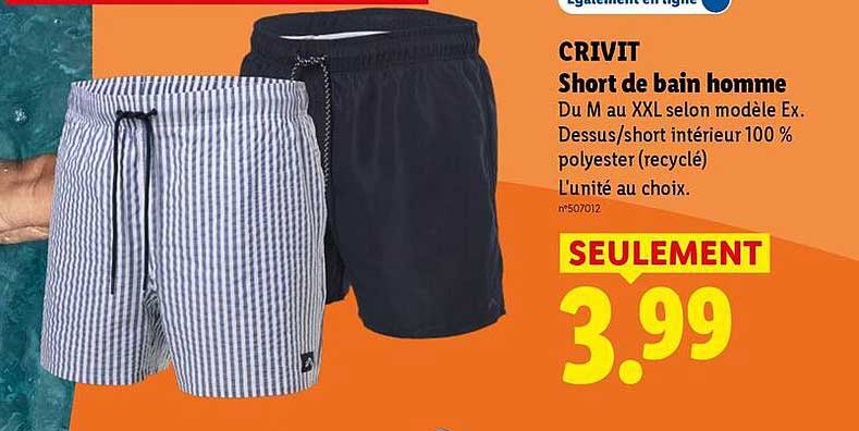 CRIVIT Short de bain homme