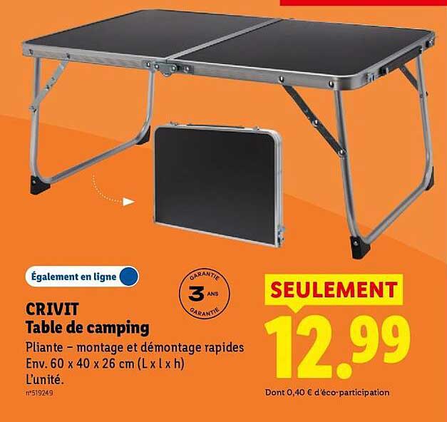 CRIVIT Table de camping