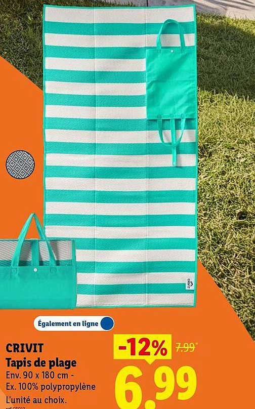 CRIVIT Tapis de plage
