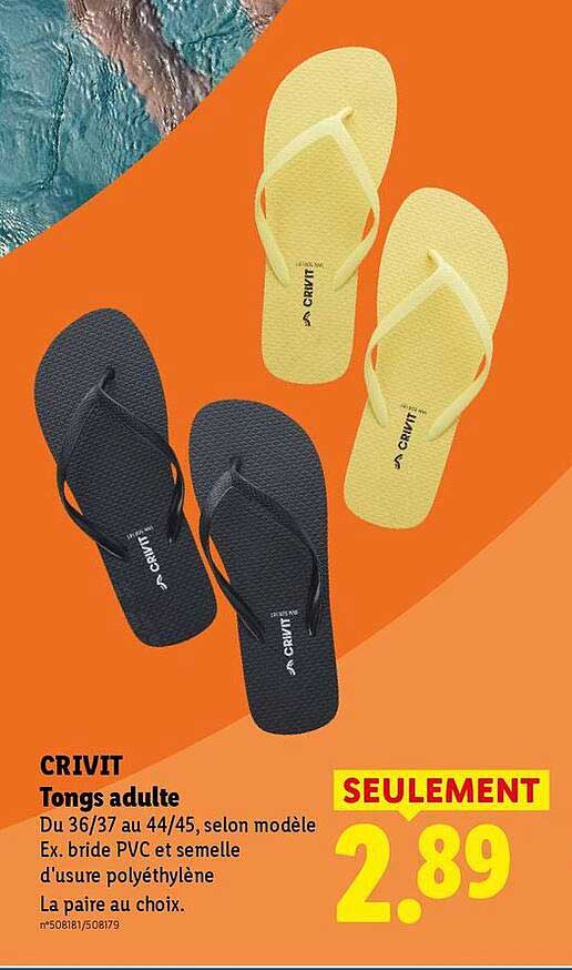 CRIVIT Tongs adulte