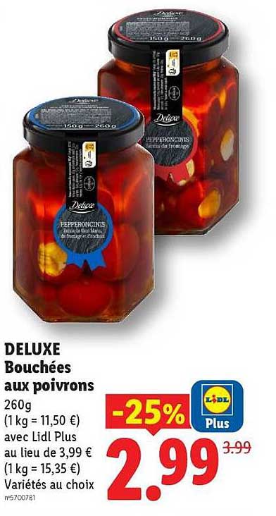 DELUXE Bouchées aux poivrons