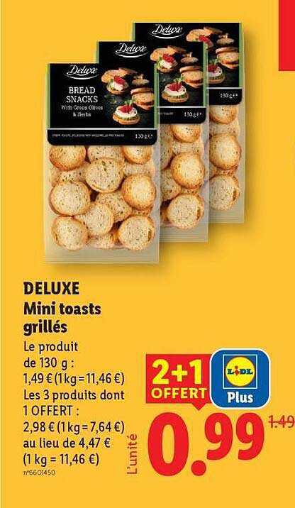 DELUXE Mini toasts grillés