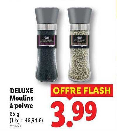 DELUXE Moulins à poivre