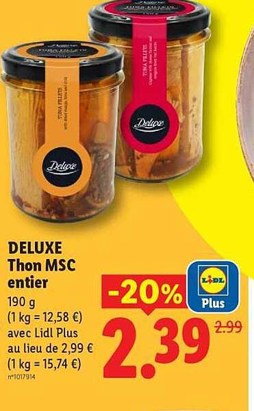 DELUXE Thon MSC entier