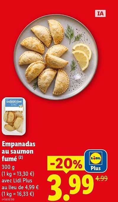Empanadas au saumon fumé