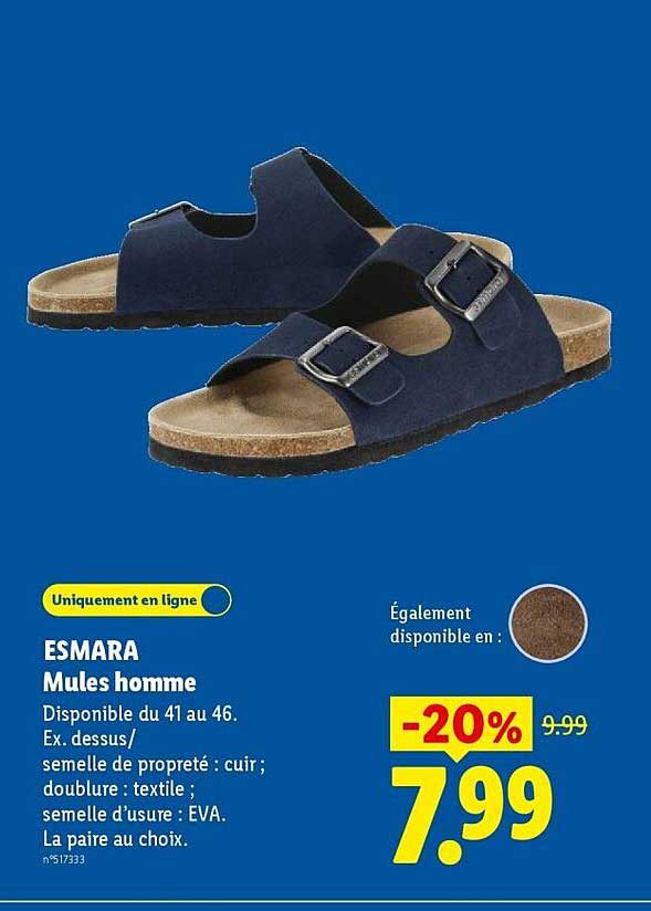 ESMARA Mules homme