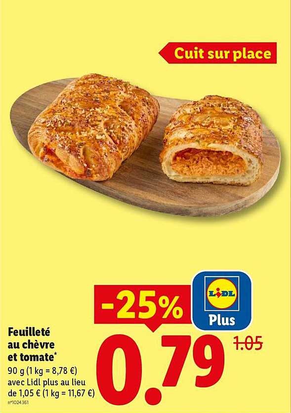 Feuilleté au chèvre et tomate