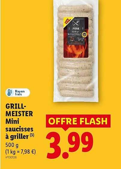 GRILL-MEISTER Mini saucisses à griller