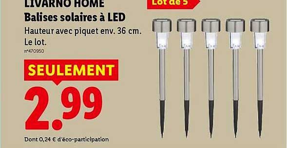 LIVARNO HOME Balises solaires à LED