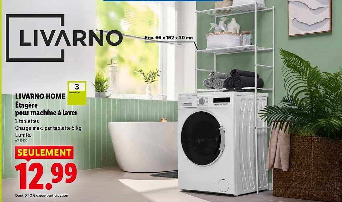 LIVARNO HOME Étagère pour machine à laver