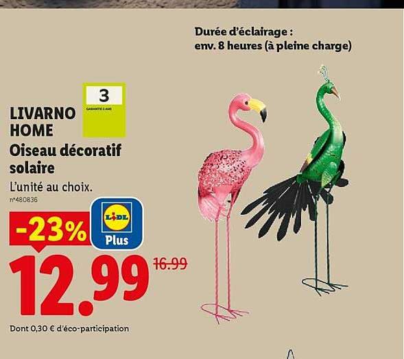 LIVARNO HOME Oiseau décoratif solaire