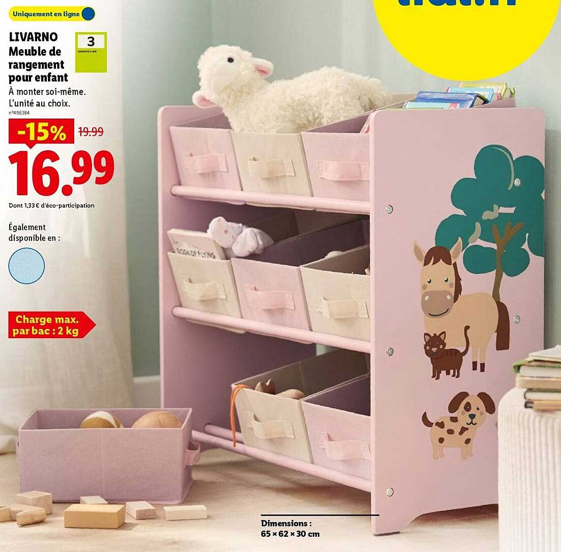 LIVARNO Meuble de rangement pour enfant