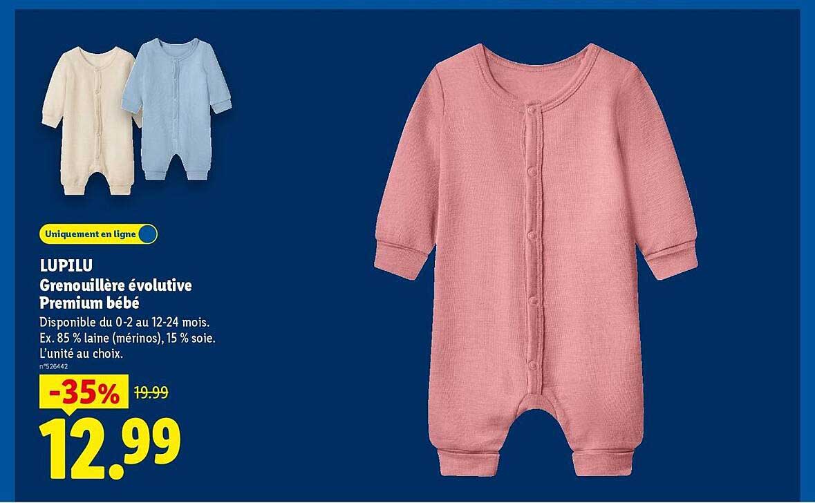 LUPILU Grenouillère évolutive Premium bébé