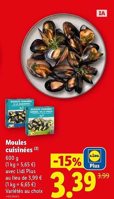 Moules cuisinées