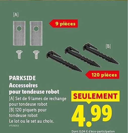 PARKSIDE Accessoires pour tondeuse robot