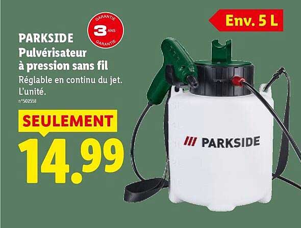 PARKSIDE Pulvérisateur à pression sans fil