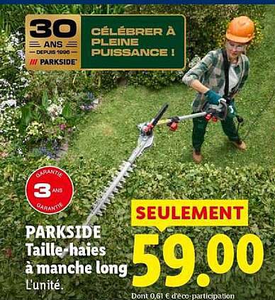 PARKSIDE Taille-haies à manche long