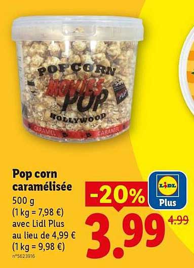 Pop corn caramélisée